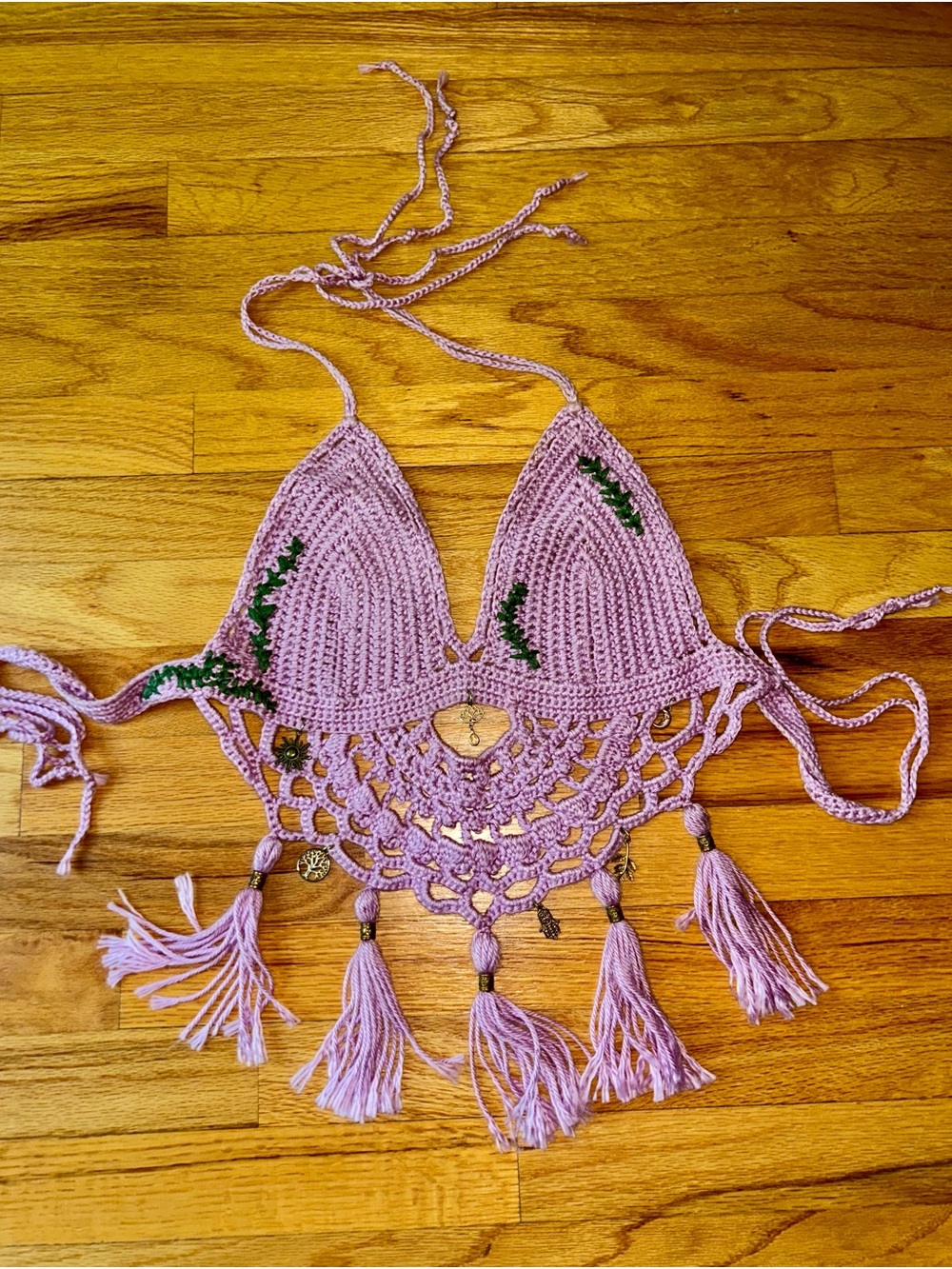 Handmade Lavender Crochet Crop Top